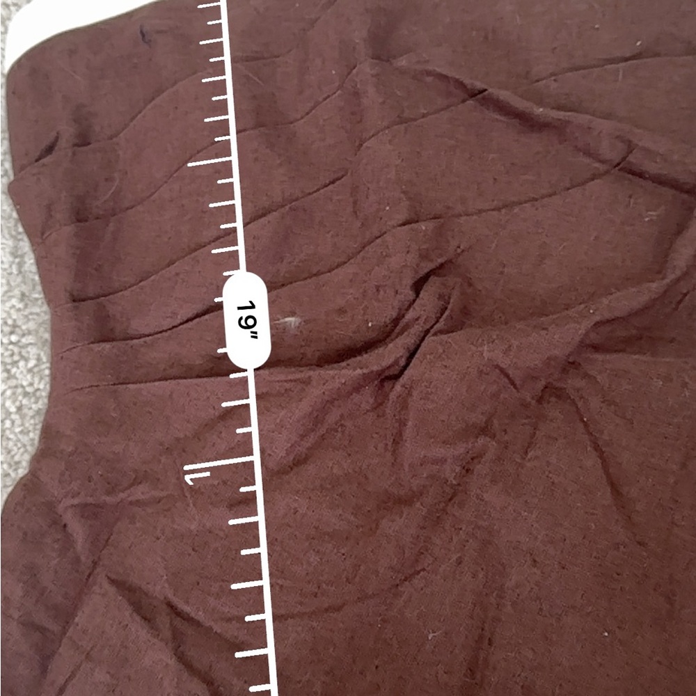 Abercrombie & Fitch White and Tan Fitted linen blend tube top Spaghetti Straps - Picture 5 of 5